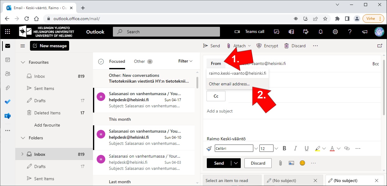 Office 365 Jaetun Postilaatikon K ytt minen HELPDESK
